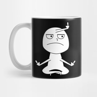 Middle Finger funny yoga pose Mug